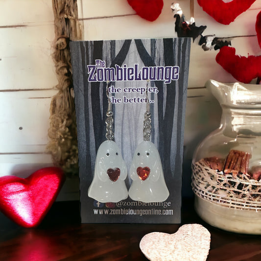 Valentines Ghost Earrings