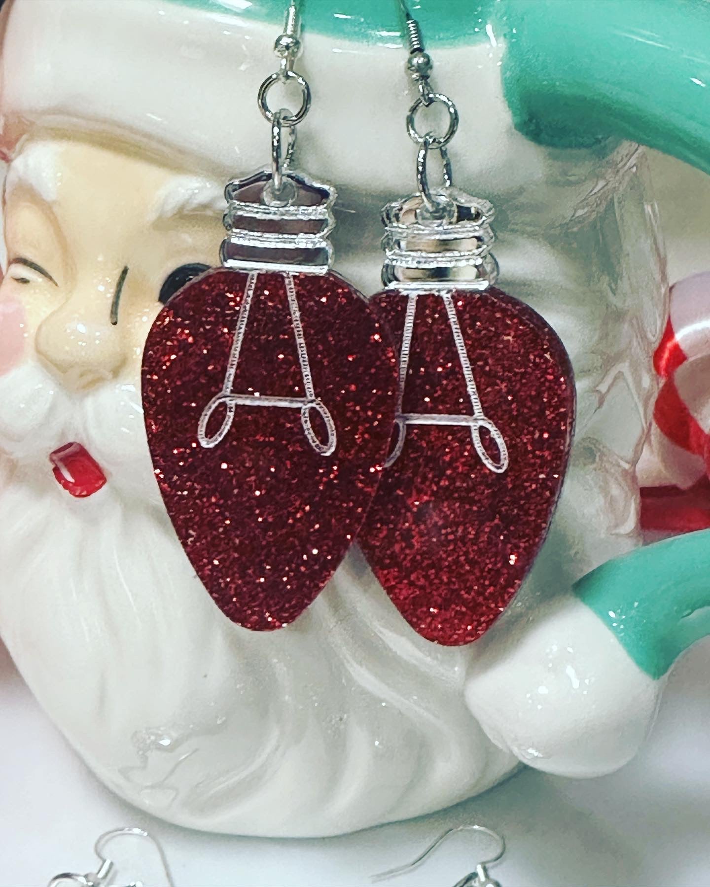 Christmas Light Bulb Earrings