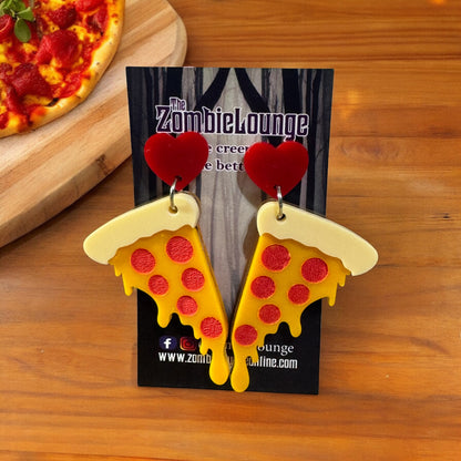 Dripping Pizza Earrings