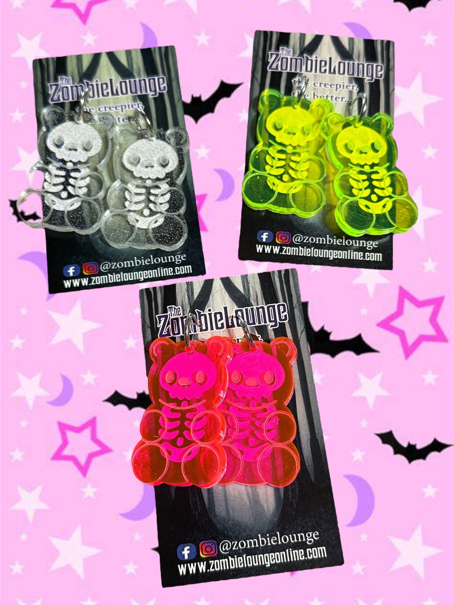 Skeleton Gummy Bear Earrings