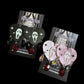 Ghost Mask Heart Earrings