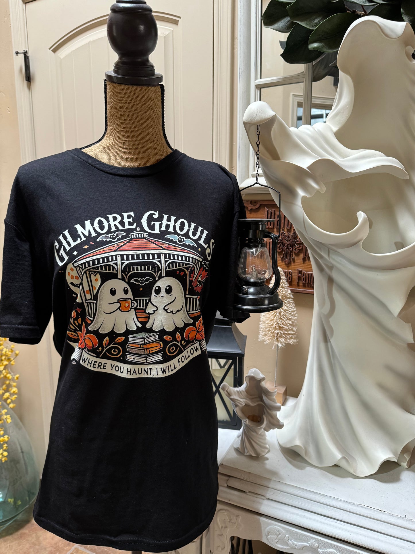 Gilmore Ghouls shirt and tote