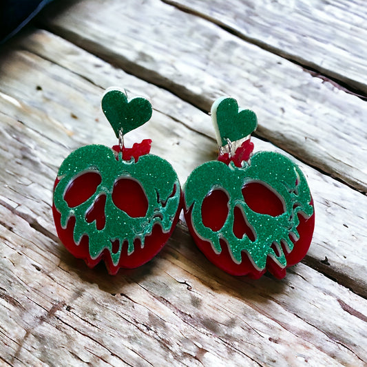 Poison Apple Hanging Stud Earrings