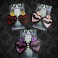 Gothic Bat Heart Earrings