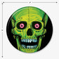 Vintage Green Skull Button