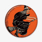 Vintage Flying Witch Button