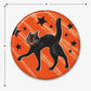 Vintage Halloween Scratch Cat Button