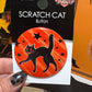 Vintage Halloween Scratch Cat Button