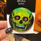 Vintage Green Skull Button