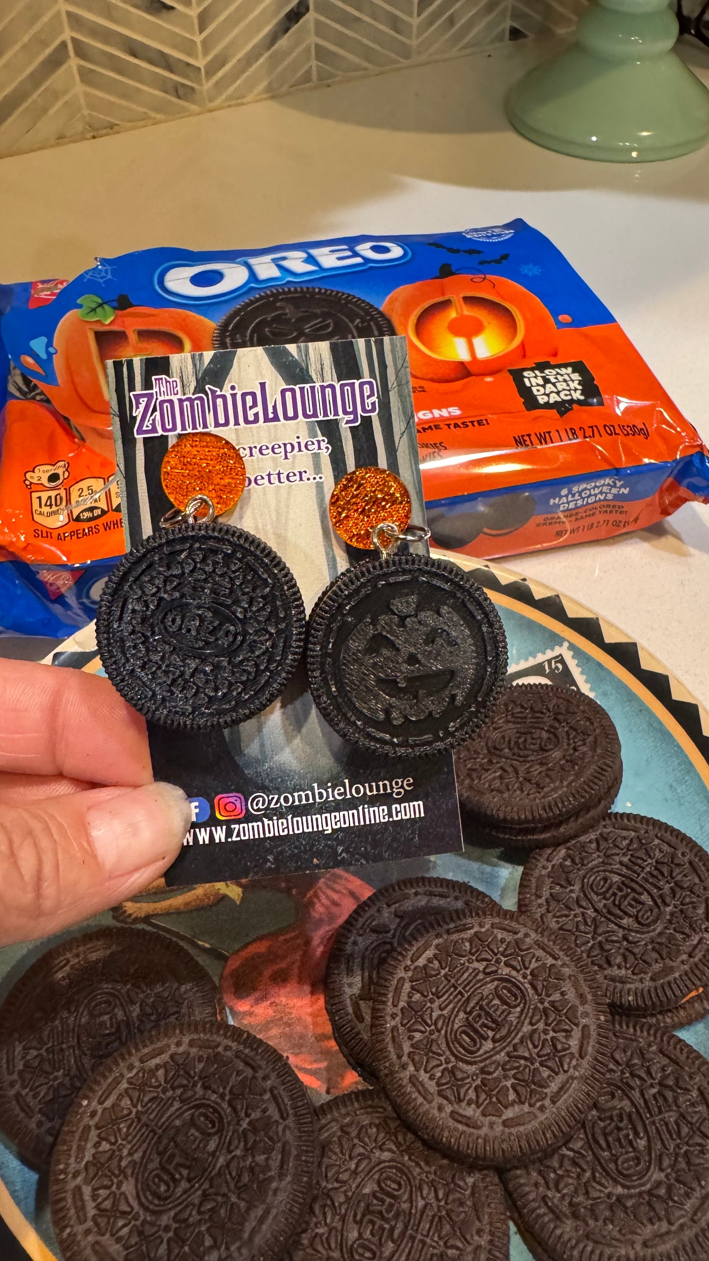 Halloween Oreo Earrings