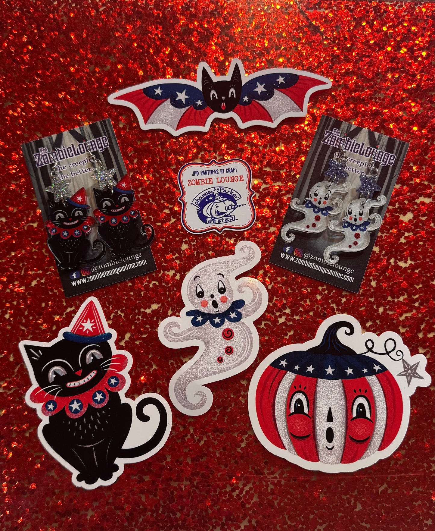 Johanna Parker Design Spooky Americana Earrings