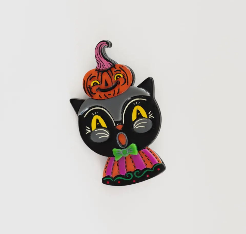 Black Cat Brooch by Johanna Parker x Lipstick & Chrome