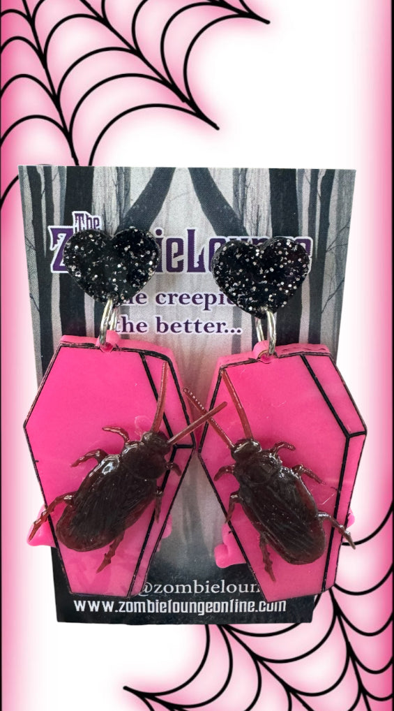 Coffin Roach Earrings