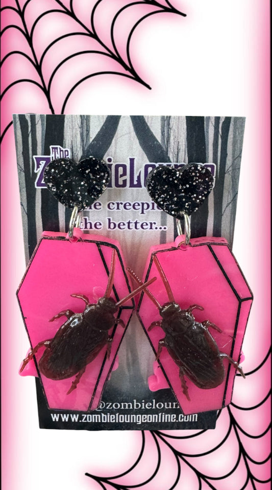 Coffin Roach Earrings