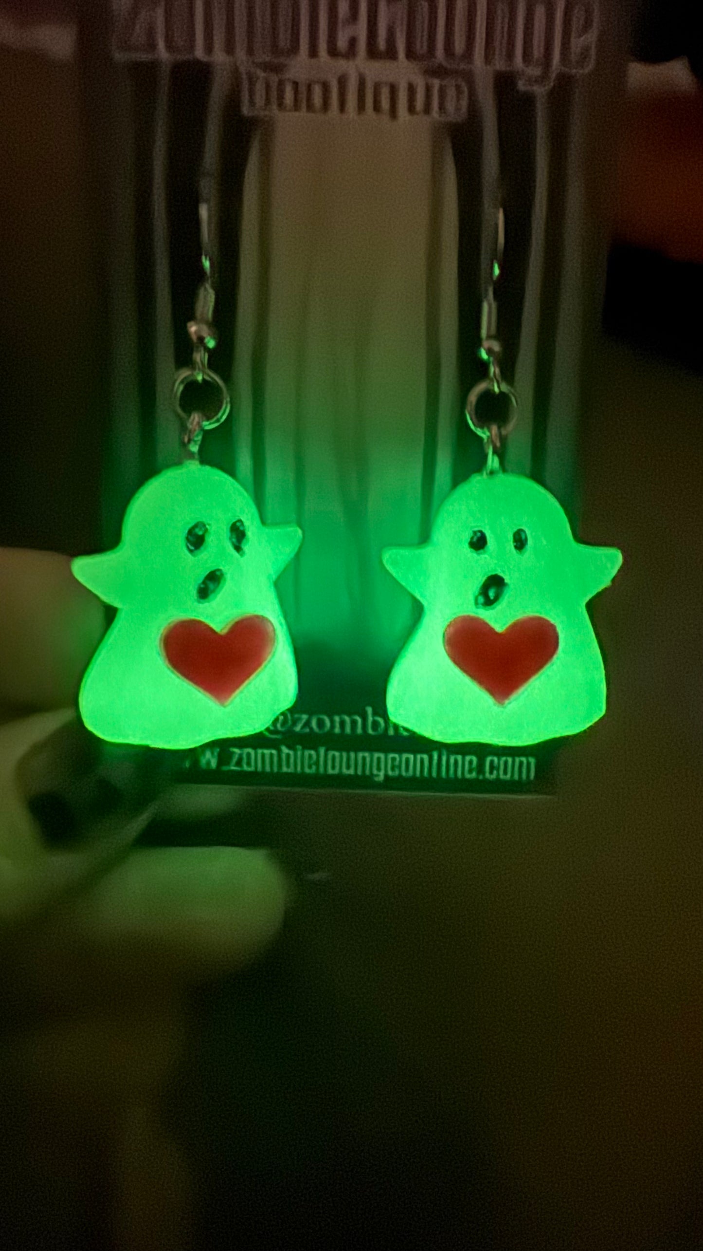 Valentines Ghost Earrings