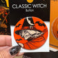 Vintage Halloween Classic Witch Button