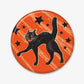 Vintage Halloween Scratch Cat Button