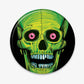 Vintage Green Skull Button