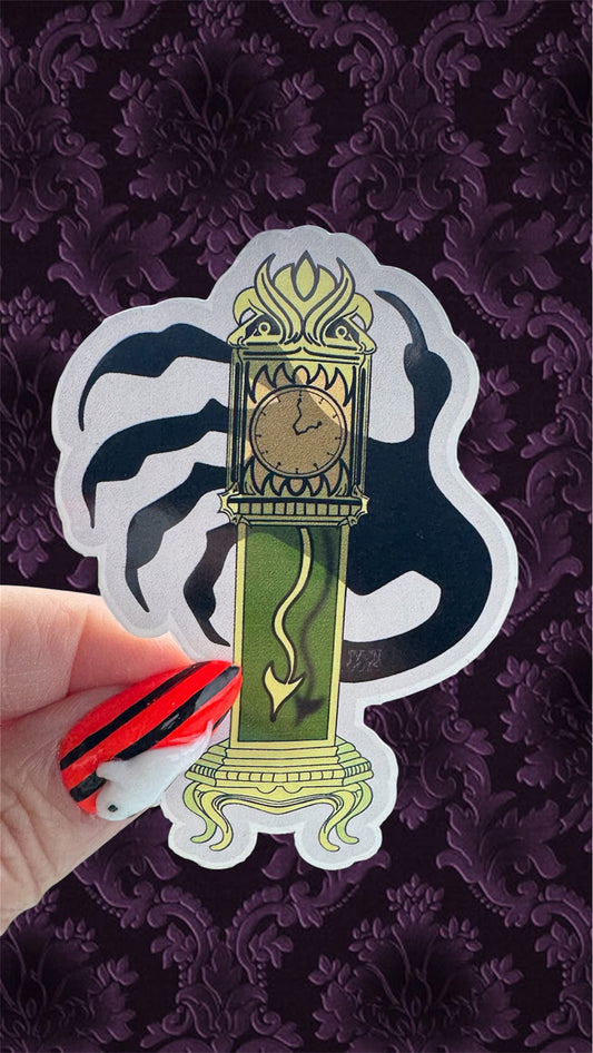Haunted Clock Sticker