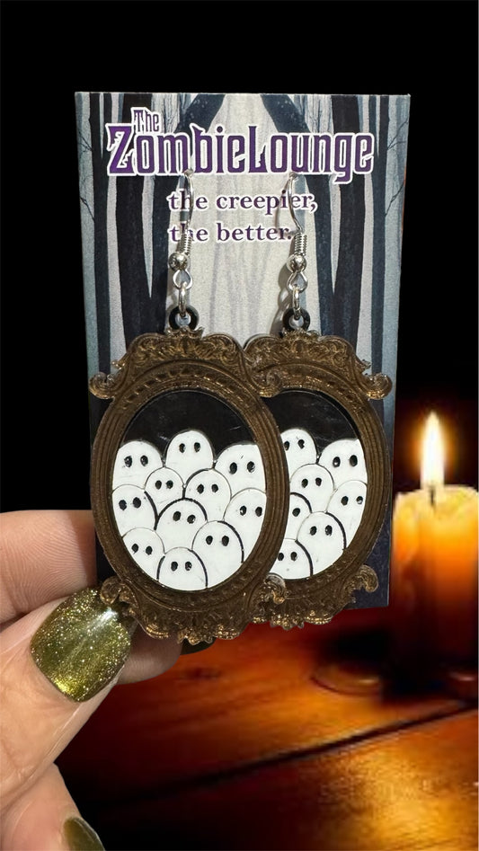 Vintage Ghost Frame Earrings