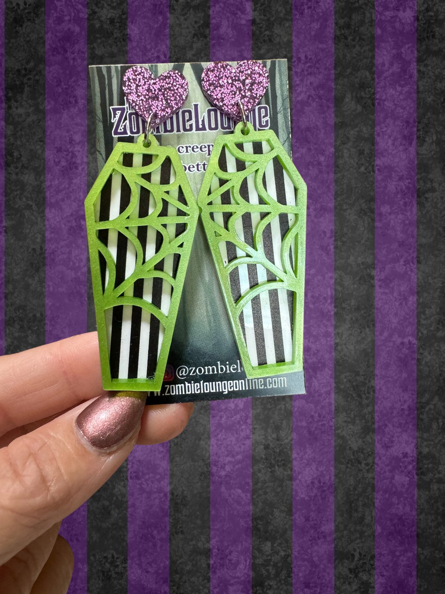 Beetle Coffin Earrings