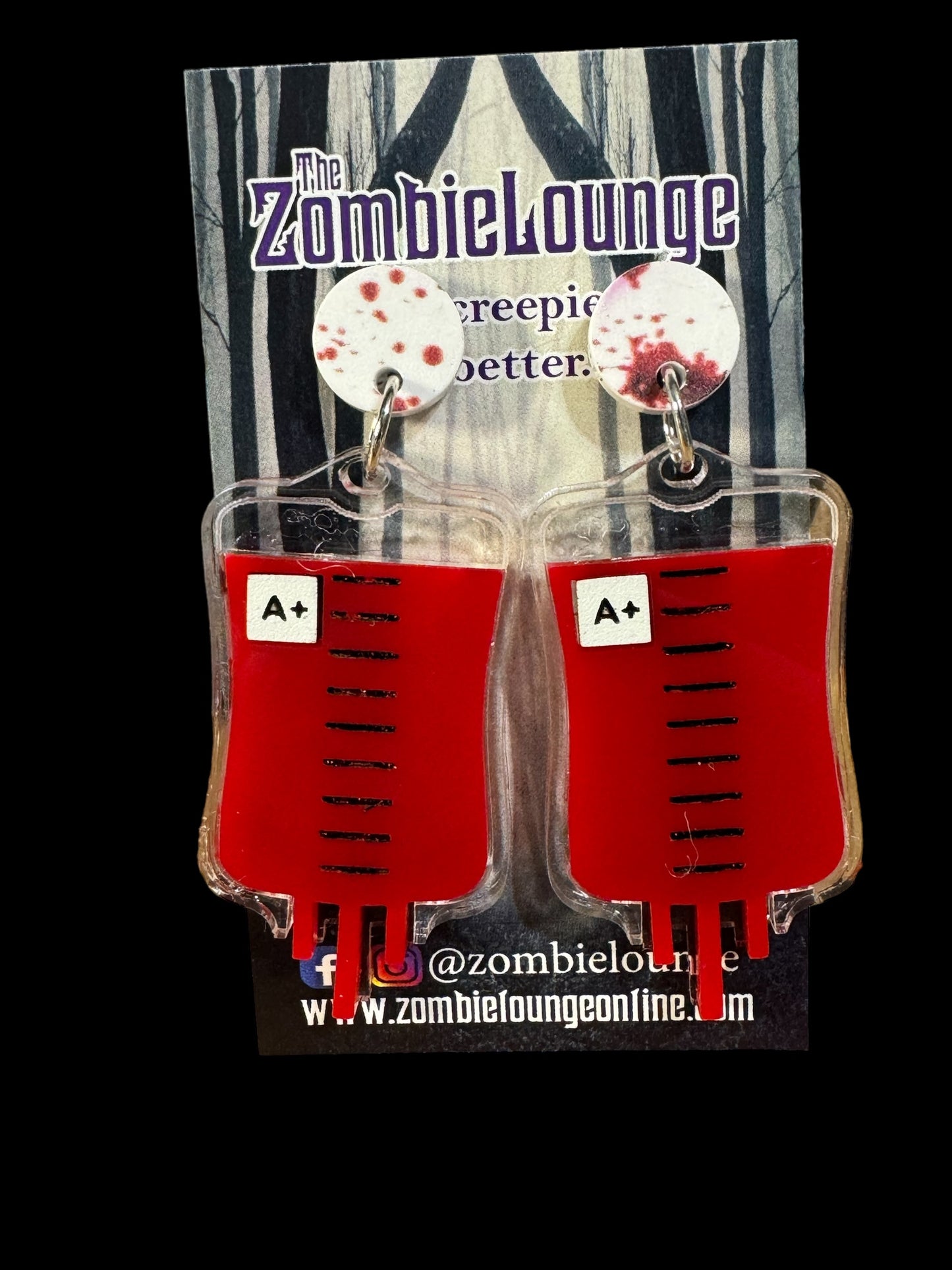 Blood Bag Earrings