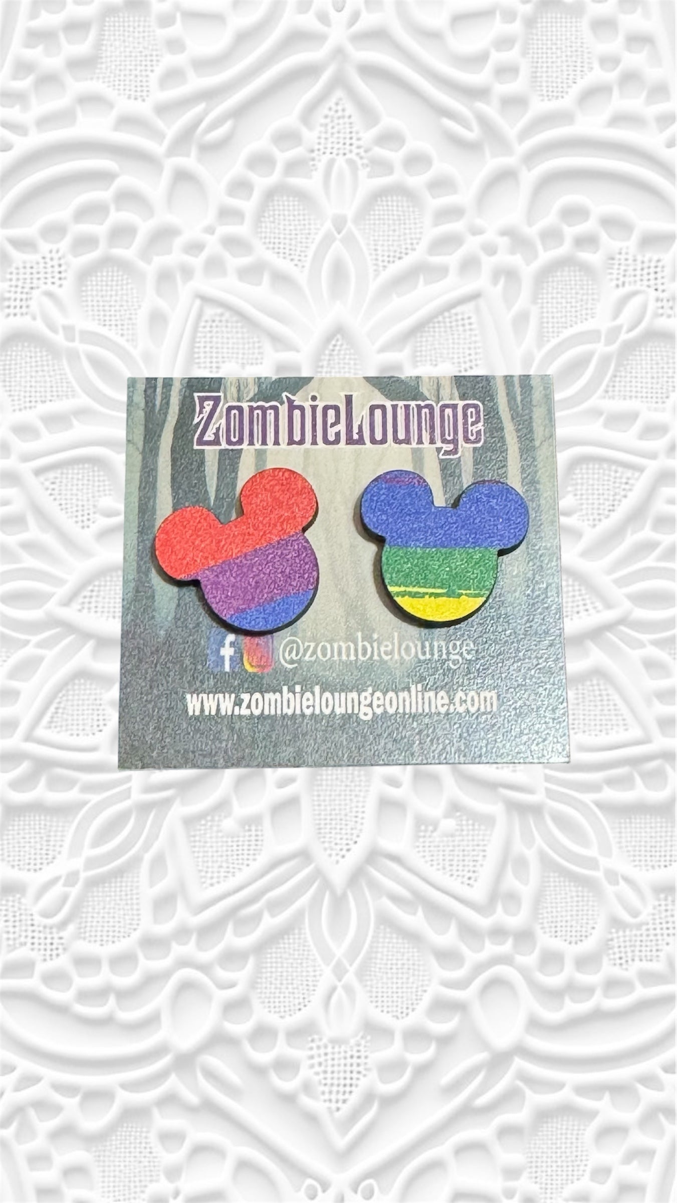 Rainbow Mouse Earrings