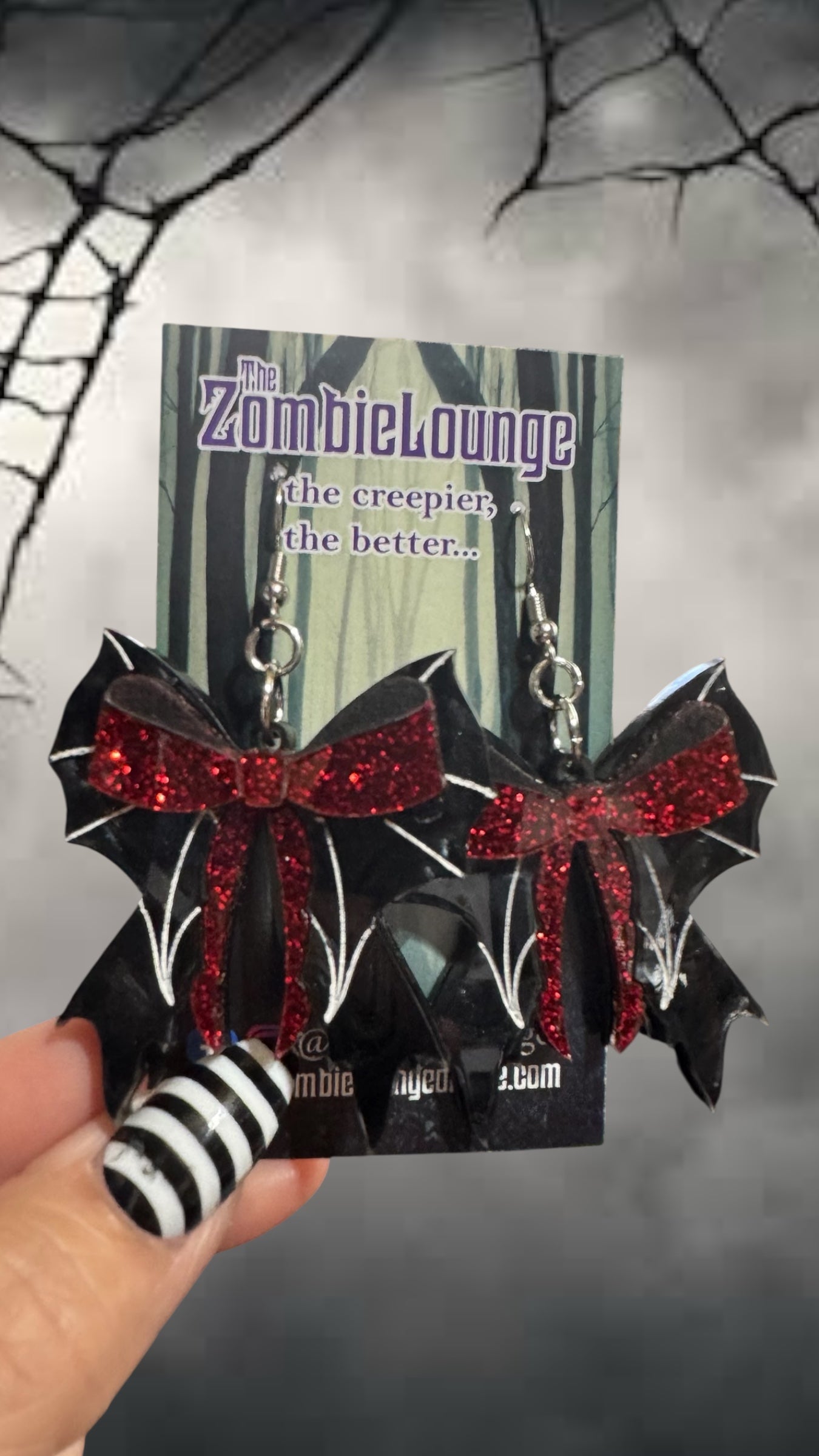 Gothic Bow Earrings