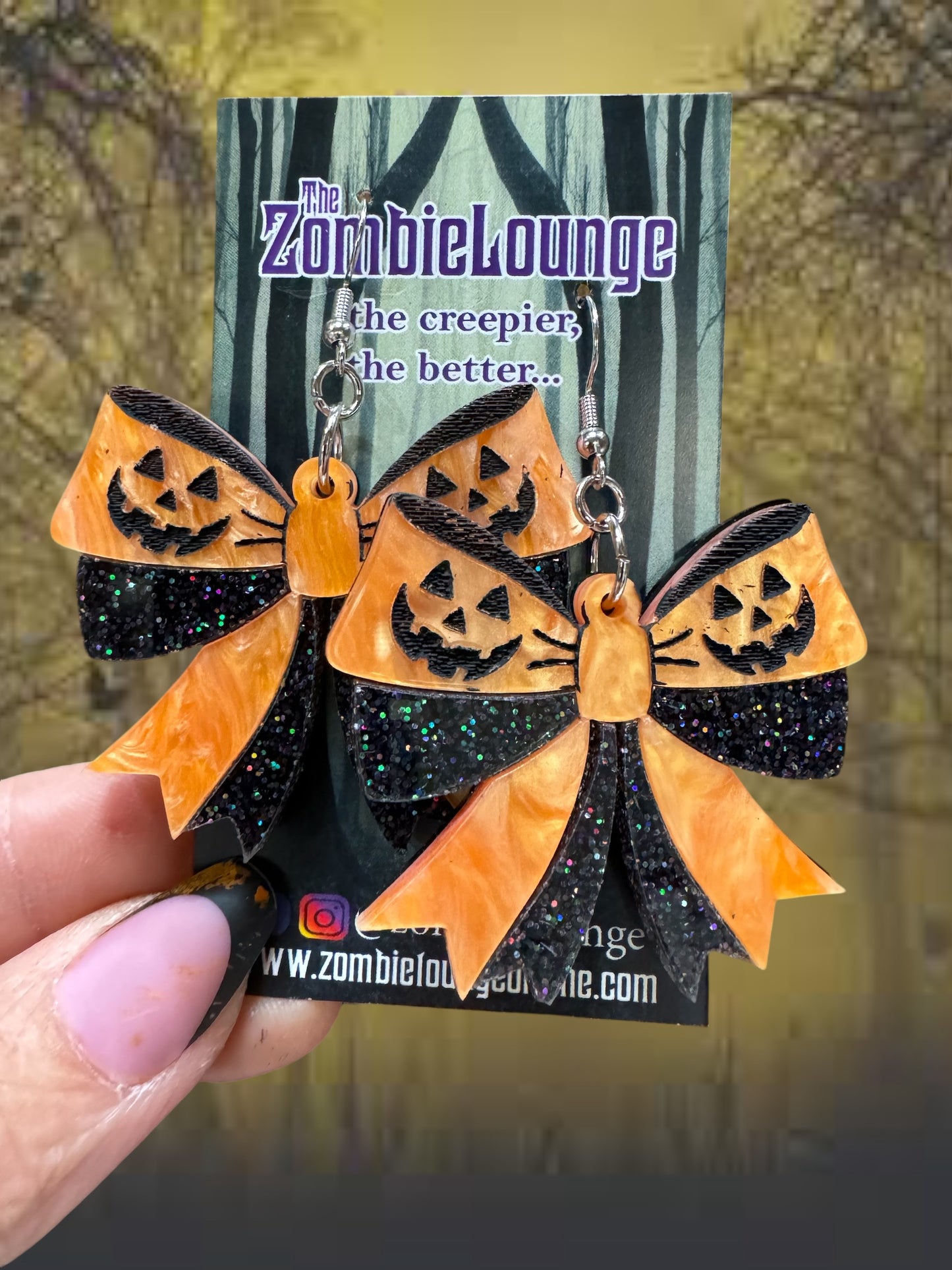 Halloween Bow Earrings