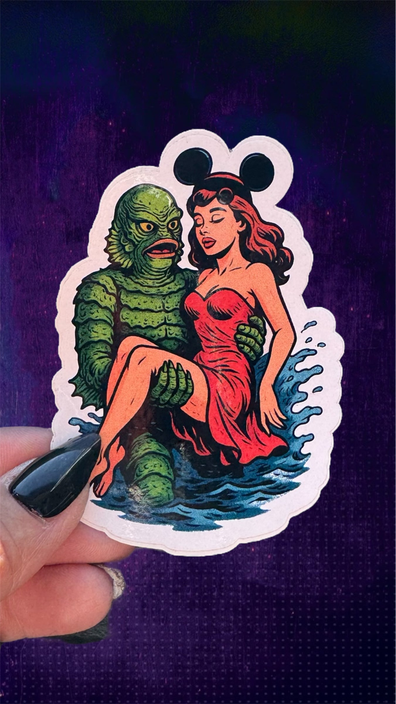Creature and Pin Up Sticker