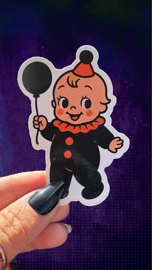 Clown Spooky Kid Sticker