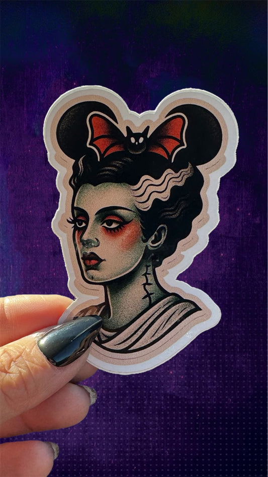 Bride with Mouse Ears Sticker