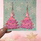 Pinkmas Tree Earrings