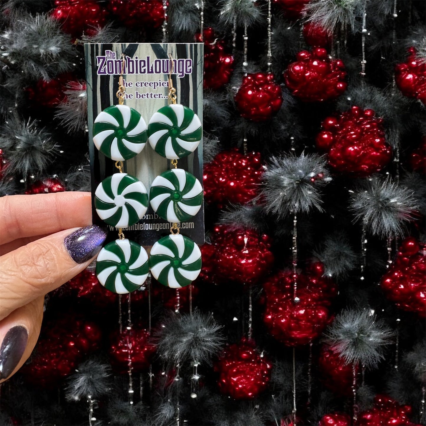 Peppermint Hanging Earrings