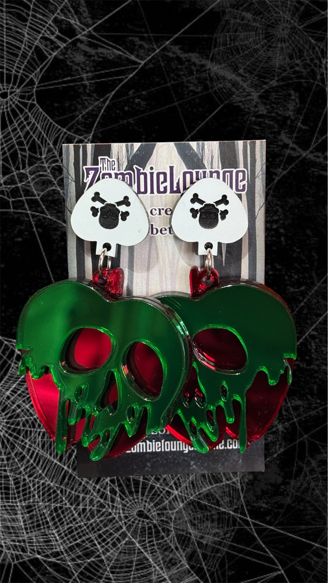 Metallic Poison Apple Earrings