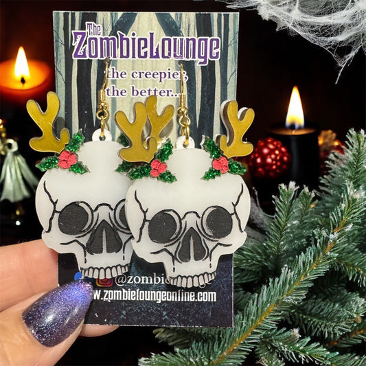 Skull Antler Earrings