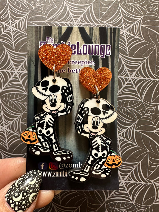 Skeleton Mouse Earrings