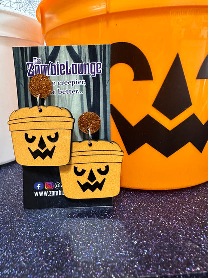 Retro Halloween Bucket Earrings