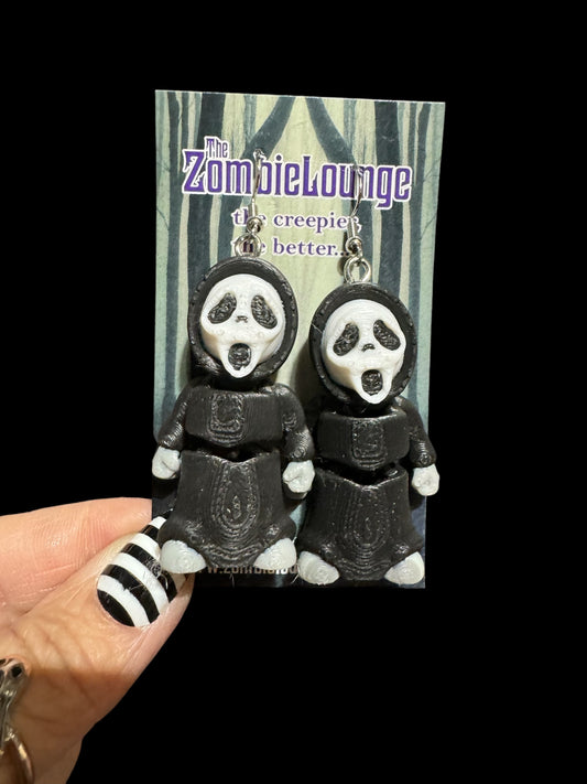 Dancing Ghost Face Earrings