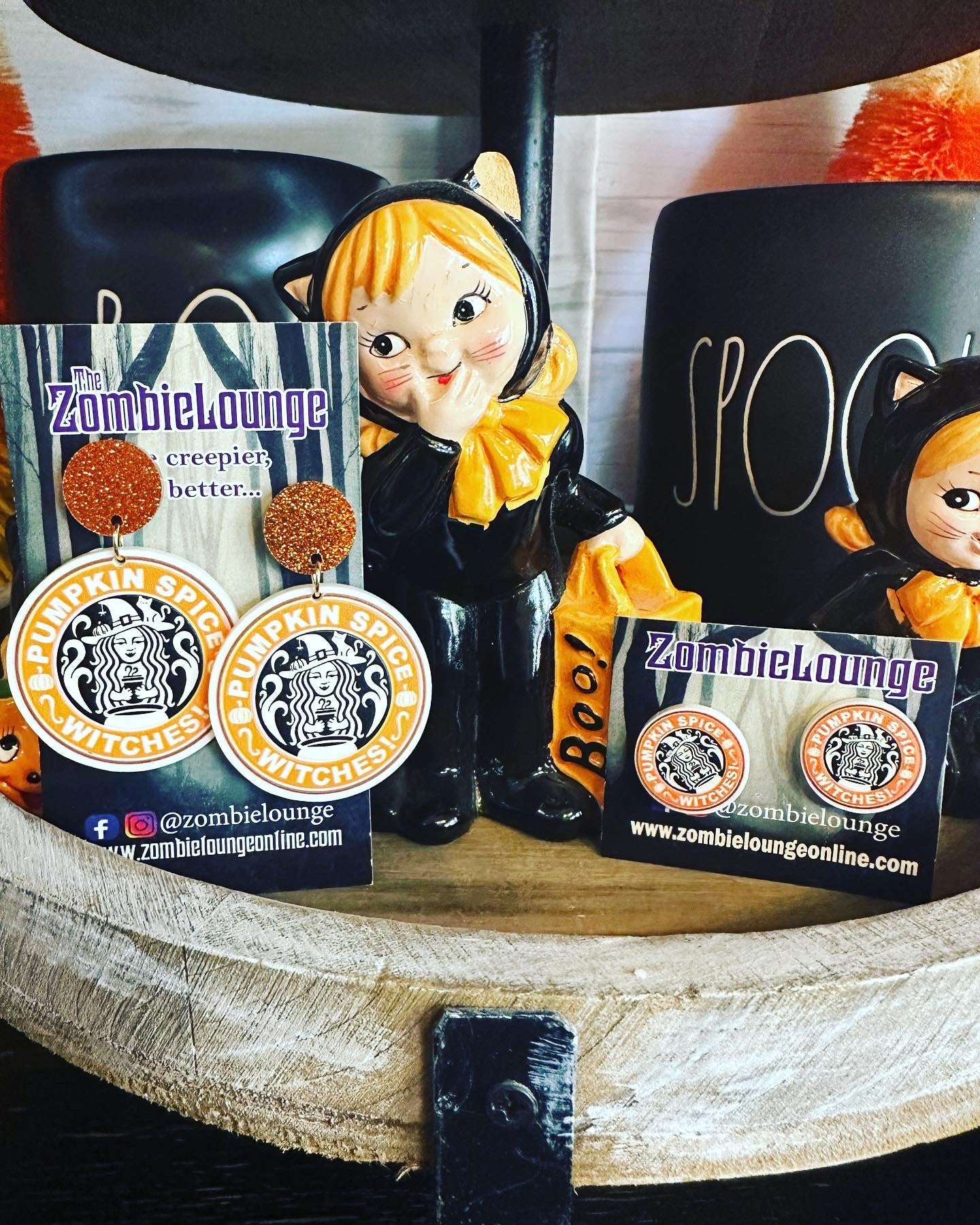 Pumpkin Spice Witches Earrings