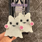 Ghost Kitty Earrings