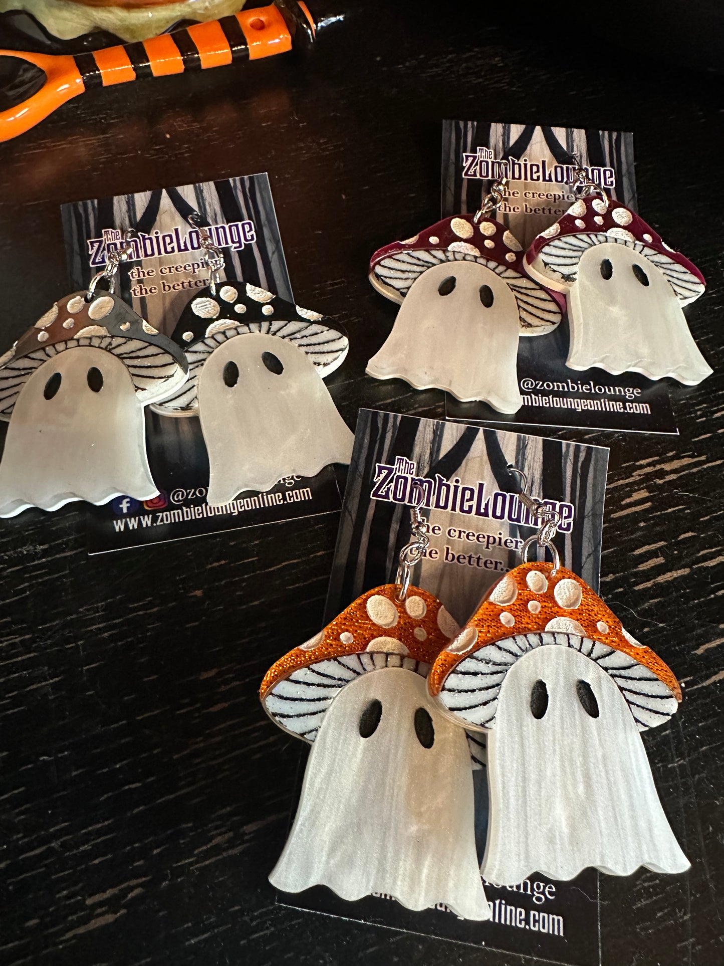 Mushroom Ghost Earrings