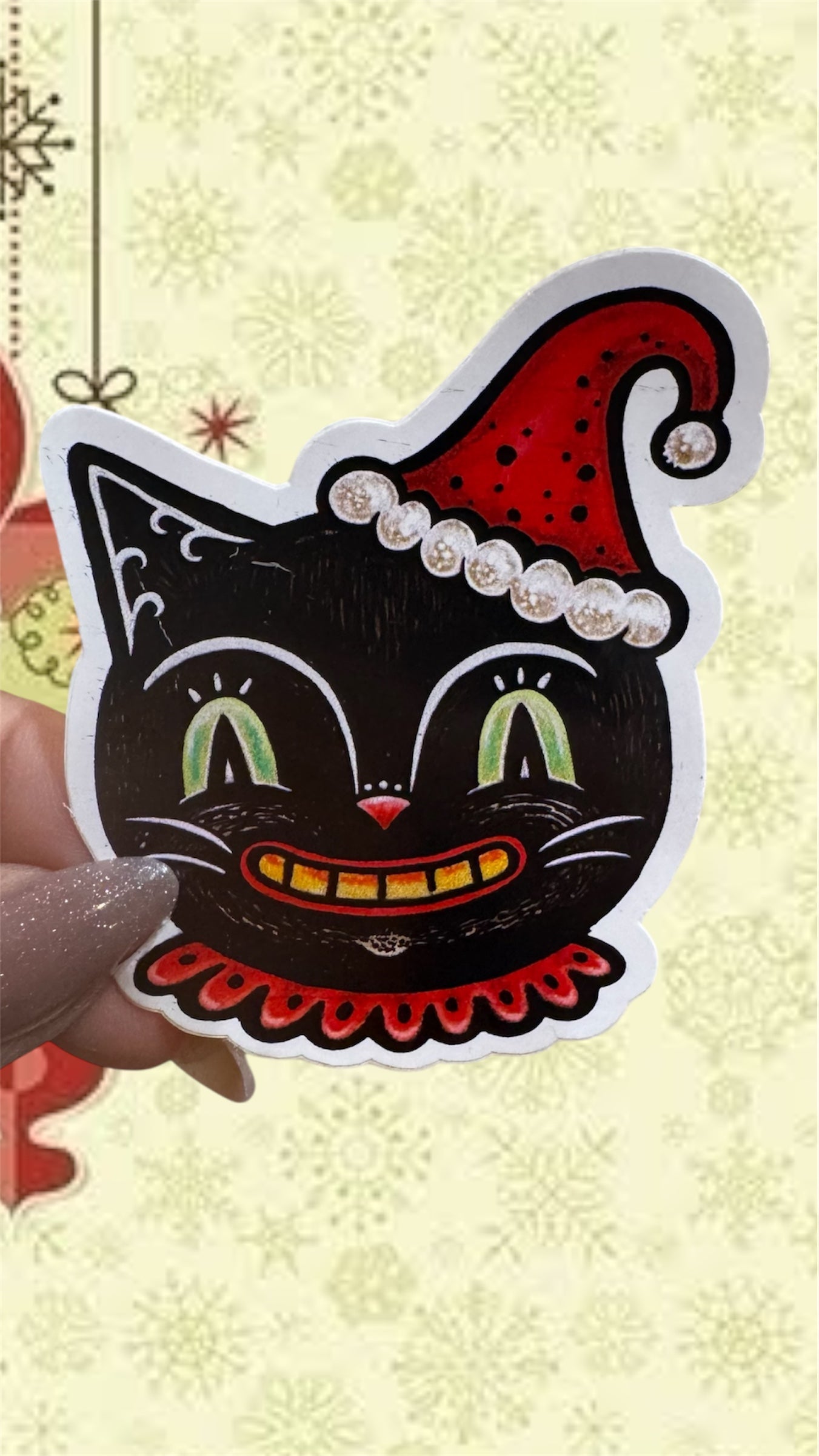 Spookmas Black Cat Sticker
