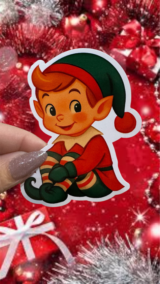 Christmas Elf Boy Sticker