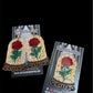 Rose dome earrings or brooch