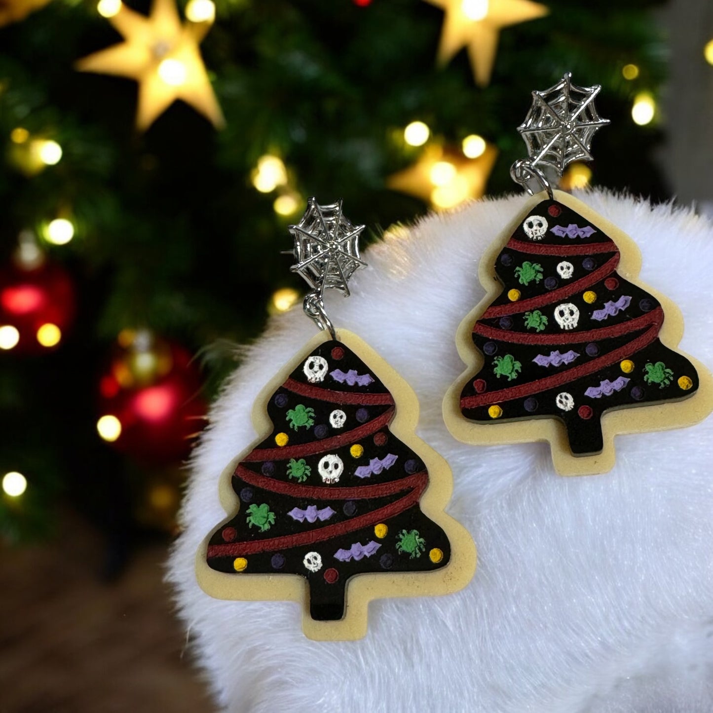 Creepmas Tree Cookie Earrings