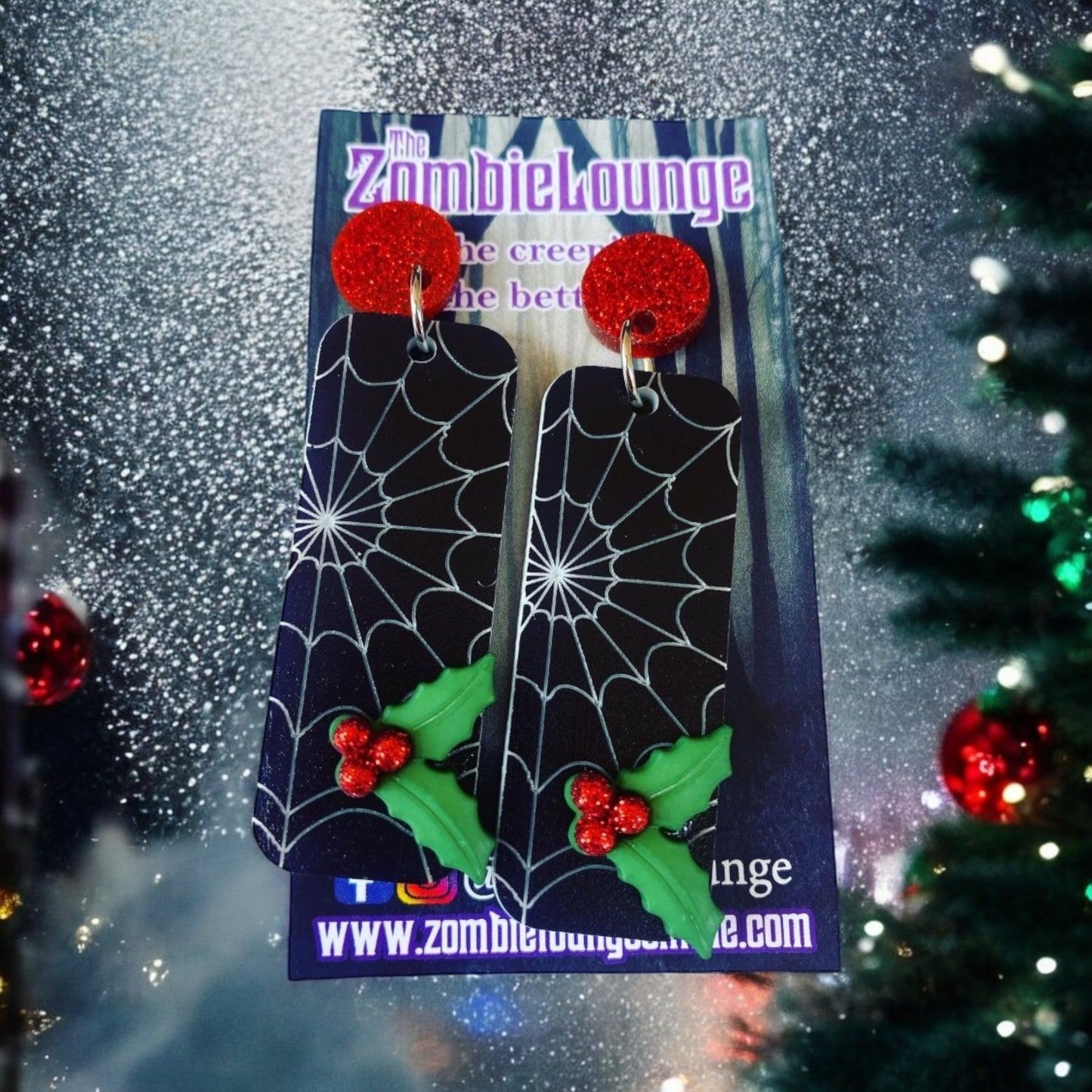 Creepmas Spider Web Earrings