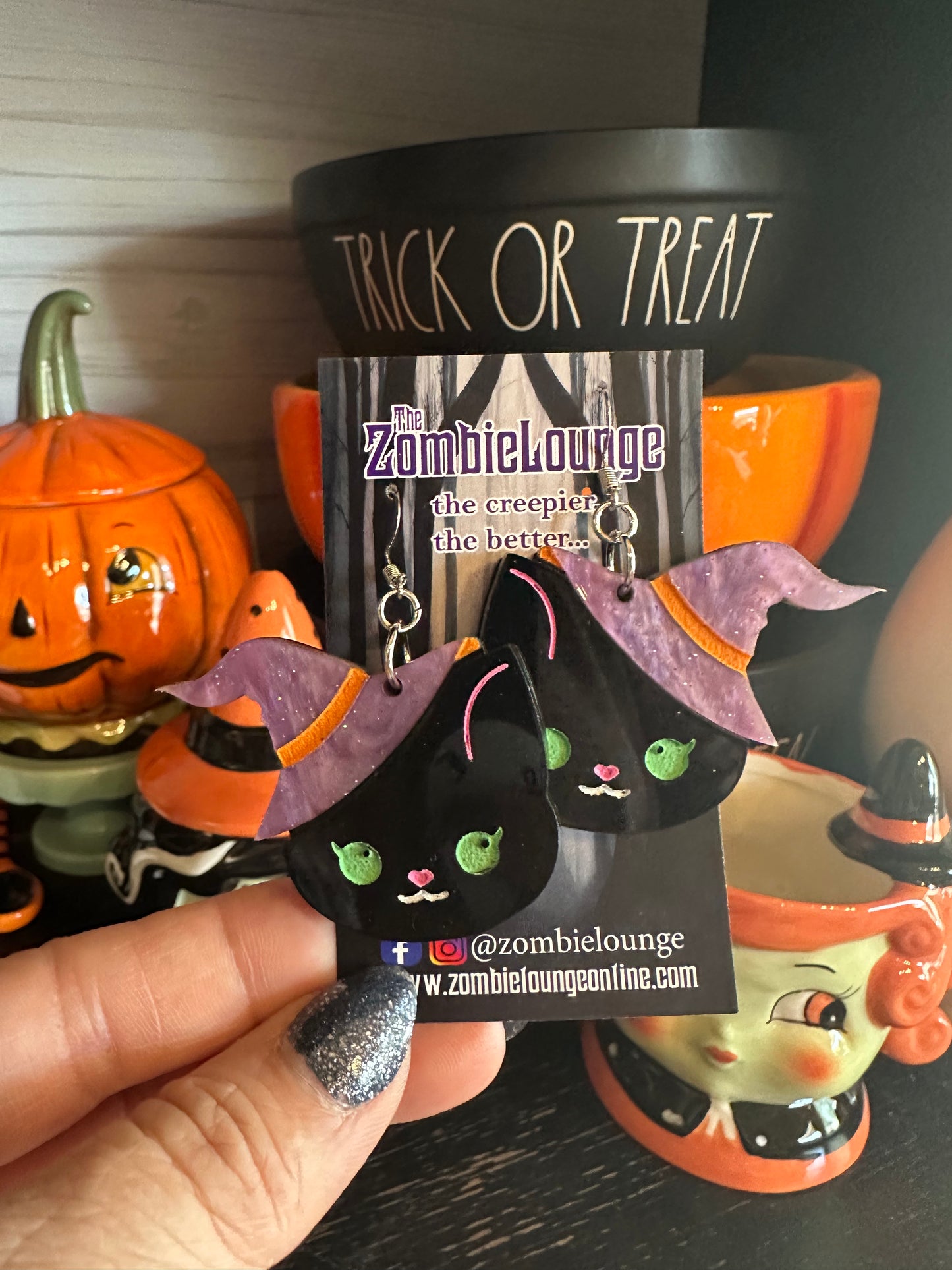 Witch Kitty Earrings