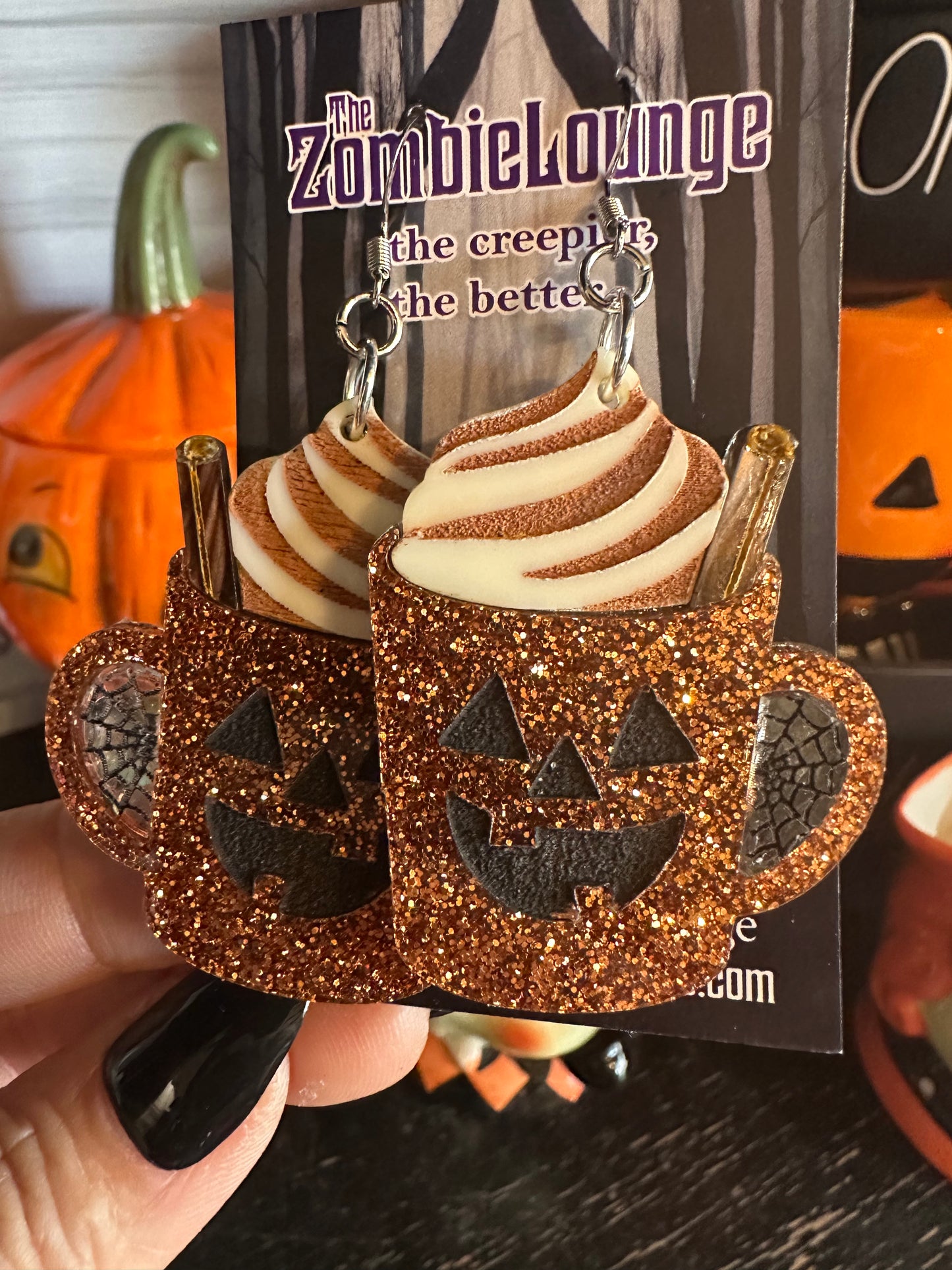 Spooky Latte Earrings