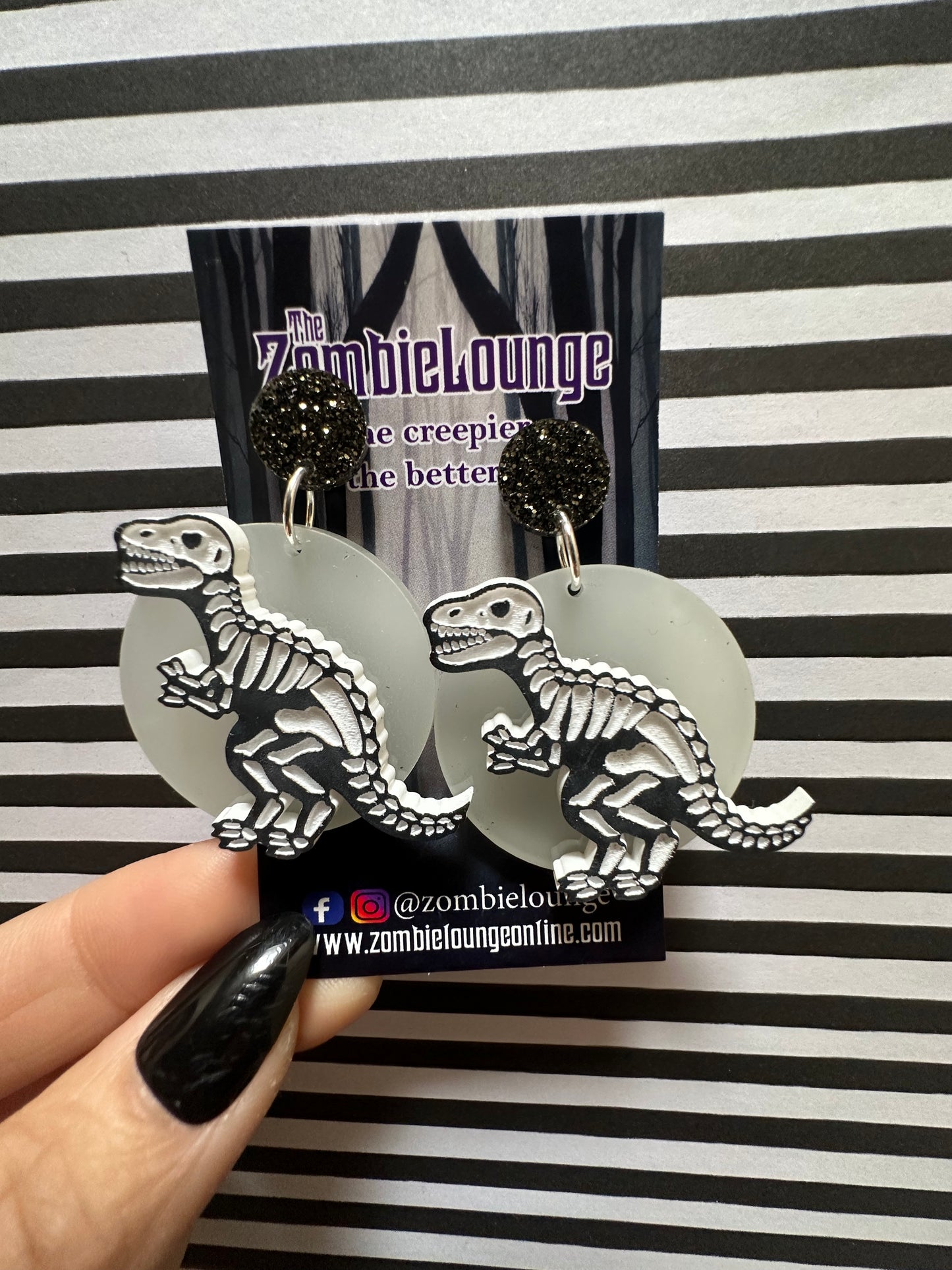 Dinosaur Skeleton Earrings